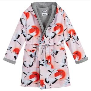 Molo Pink Organic Cotton Bathrobe Size: 3-4 year
